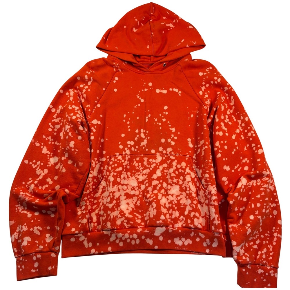 liberal youth ministry NWT red orange bleached hoodie european streetwear y2k
